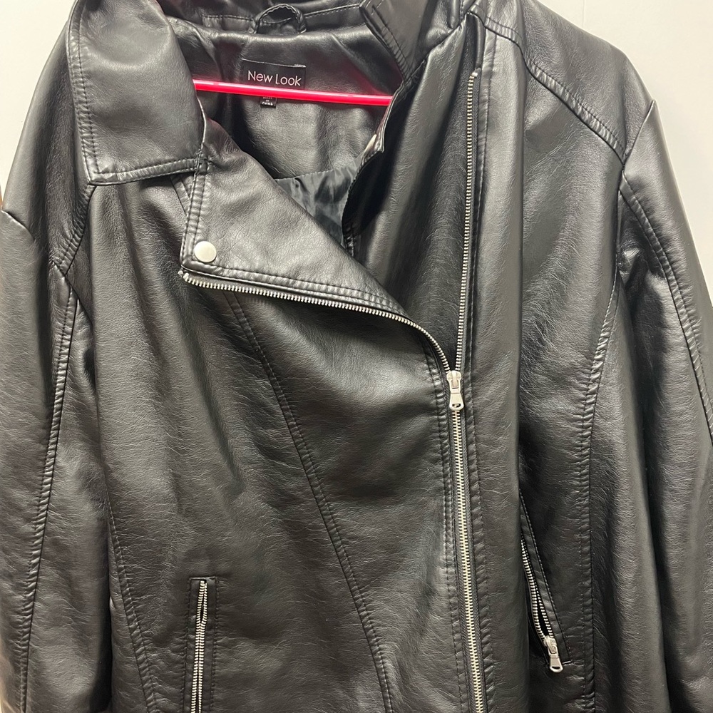 Faux leather motojacket